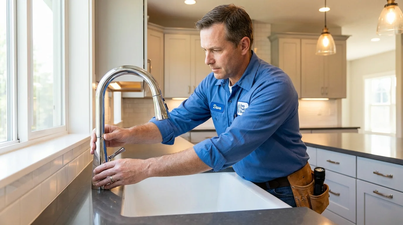Kitchen faucet installation by Johns Plumbing LLC in Dundee