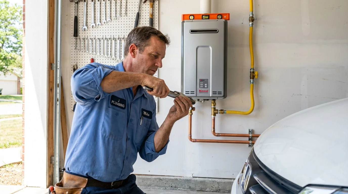 Tankless water heater installation by a Johns Plumbing LLC plumber in Dundee